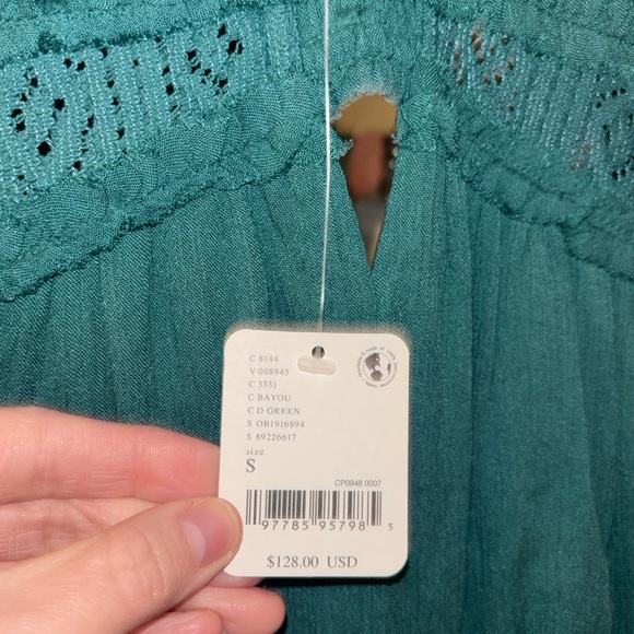 Free People Teal Maxi Dress with Tassel Accents - Picture 5 of 8